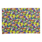 PRIMAIR-Happy-Allover-kralen, geelpoot-HOESJES Kussensloop (Voorkant-Rechts)