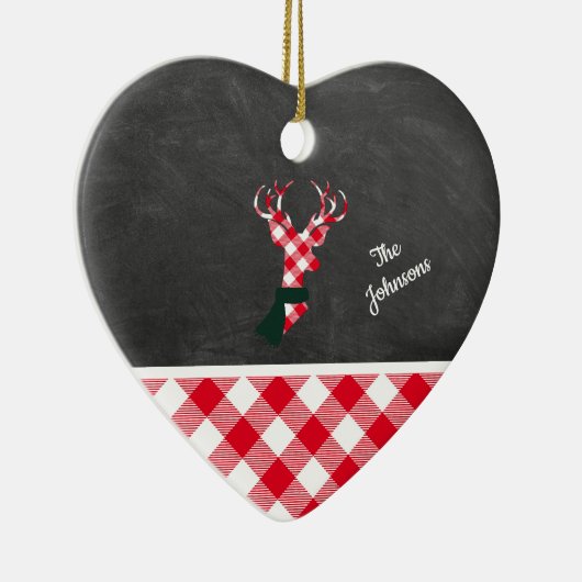 Primair kerstrendierlijk karton gepersonaliseerd keramisch ornament (Rechts)