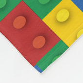 Primair kleurenbrrick-patroon fleece deken (Hoek)