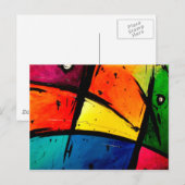Primaire Abstracte Groovy Art Briefkaart (Voorkant / Achterkant)