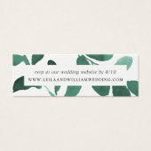 Primaire botanische bruiloft Website RSVP-kaarten Mini Visitekaartjes (Voorkant)