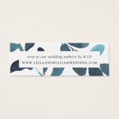 Primaire botanische bruiloft Website RSVP-kaarten Mini Visitekaartjes (Voorkant)