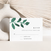 Primaire botanische RSVP-kaart | Emerald RSVP Kaartje