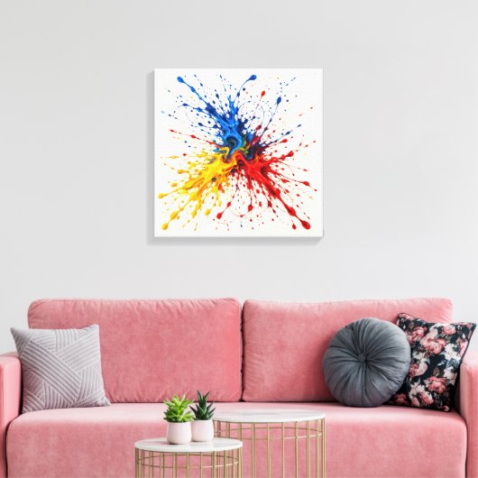 Primaire botsing canvas afdruk (Insitu (Woonkamer))