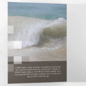 Primaire bruine hedendaagse transparantie drieluik kaart (Binnenzijde eerst)