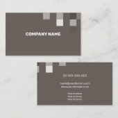 Primaire bruine hedendaagse transparantie visitekaartje (Voorkant / Achterkant)