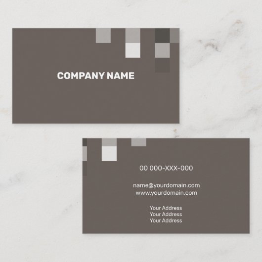 Primaire bruine hedendaagse transparantie visitekaartje (Voorkant / Achterkant)