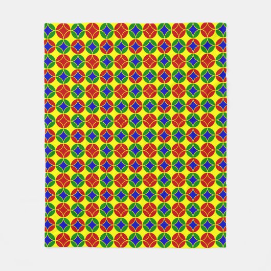 Primaire Circles-01-FLEECE BLANKET M Fleece Deken (Voorkant)