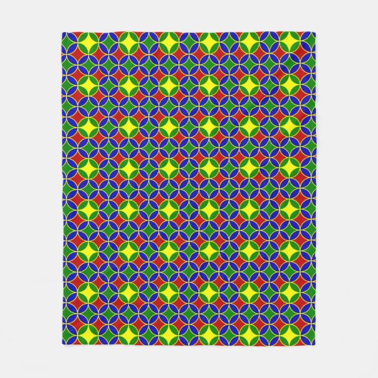 Primaire Circles-05-FLEECE BLANKET M Fleece Deken (Voorkant)