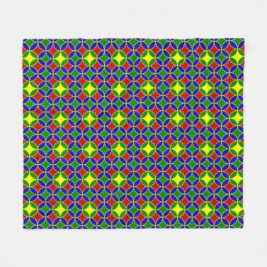 Primaire Circles-05-FLEECE BLANKET M Fleece Deken (Voorkant (Horizontaal))
