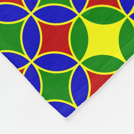 Primaire Circles-05-FLEECE BLANKET M Fleece Deken (Hoek)