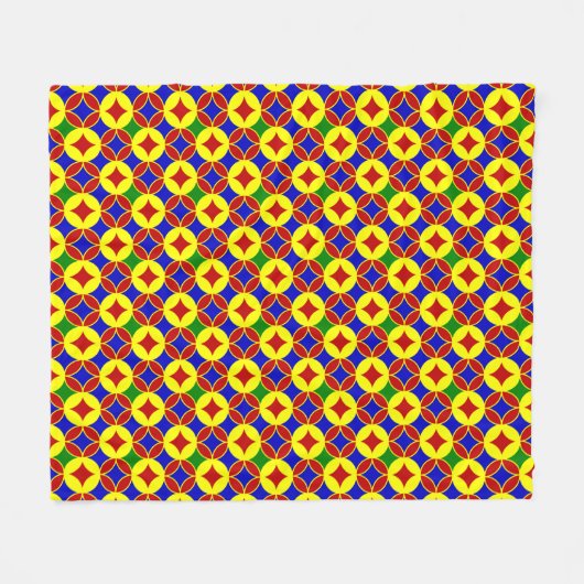 Primaire Circles-07-FLEECE BLANKET M Fleece Deken (Voorkant (Horizontaal))