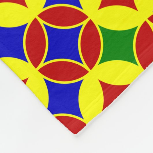 Primaire Circles-07-FLEECE BLANKET M Fleece Deken (Hoek)