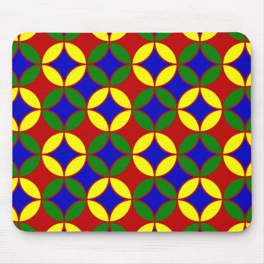 Primaire Circles-09-COMPUTER MOUSEPAD Muismat (Voorkant)