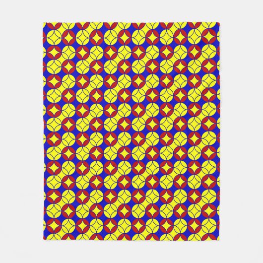 Primaire Circles-10-FLEECE BLANKET M Fleece Deken (Voorkant)