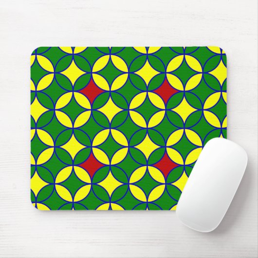 Primaire Circles-11-COMPUTER MOUSEPAD Muismat (Met muis)