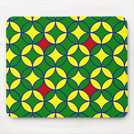 Primaire Circles-11-COMPUTER MOUSEPAD Muismat (Voorkant)