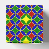Primaire Circles-5-PARTIJ FAVOR BOX, vierkante doo Bedankdoosjes (Bovenkant)