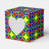Primaire Circles-5-PARTIJ FAVOR BOX, vierkante doo Bedankdoosjes (Voorkant Zijde)