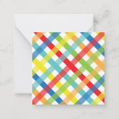 Primaire Criss Cross-cadeaubijlagekaarten Notitiekaartje (Achterkant)