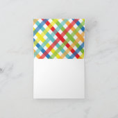 Primaire Criss Cross Gepersonaliseerde Gevouwen No Bedankkaart (Binnen)