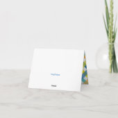 Primaire Criss Cross Gepersonaliseerde Gevouwen No Bedankkaart (Achterkant)