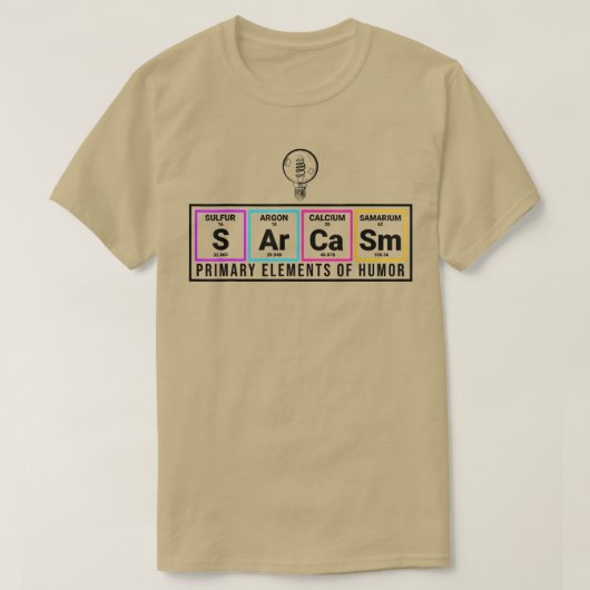 Primaire elementen van de Humor Chemistry Teacher  T-shirt (Design voorkant)