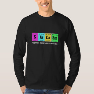 Primaire Elementen van de Humor periodieke element T-shirt