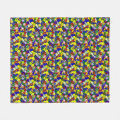 Primaire gezichtskralen, BLUE-FLEECE BLANKET M Fleece Deken (Voorkant (Horizontaal))