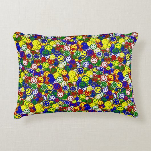 Primaire gezichtskralen-GEEL-ACCENT PILLOW Accent Kussen (Voorkant)