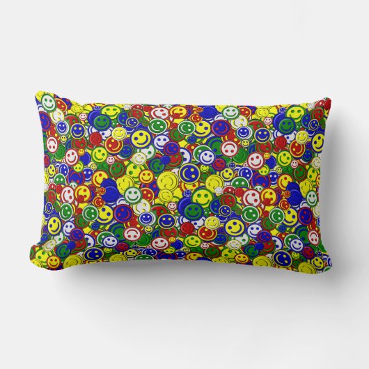 Primaire gezichtskralen-GEEL-LUMBAR-PILLOW Kussen (Voorkant)