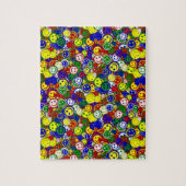 Primaire gezichtskralen, RED-JIGSAW PUZZLE Legpuzzel (Verticaal)