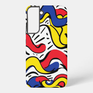 Primaire golven: gedurfde Mondriaan-stijl Abstract Samsung Galaxy Hoesje