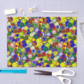 Primaire Happy Face Allover-kralen Tissuepapier (Craft)