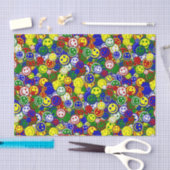 Primaire Happy Face Allover-kralen Tissuepapier (Craft)