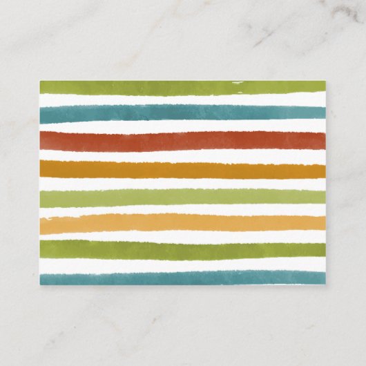 Primaire kleur Boho regenboogdruppelaar Informatiekaartje (Achterkant)