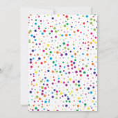 Primaire kleur confetti thema kaart (Achterkant)