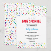 Primaire kleur confetti thema kaart (Voorkant / Achterkant)