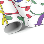 Primaire kleur Flip Flop Pattern flipfloper zomer Cadeaupapier (Rol Hoek)