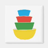 Primaire kleur Pyrex Mixing Bowls Magnet | Regenbo (Voorkant)