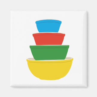 Primaire kleur Pyrex Mixing Bowls Magnet | Regenbo