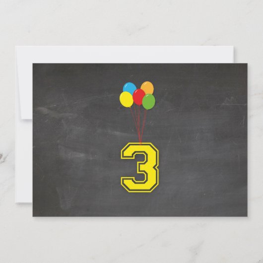 Primaire Kleur Verjaardag Meisjes Jongens 3e Drie  Kaart (Achterkant)