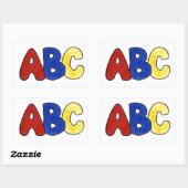 Primaire kleuren ABC Spelling Stickers leraar (Vel)