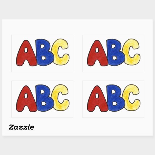 Primaire kleuren ABC Spelling Stickers leraar (Vel)