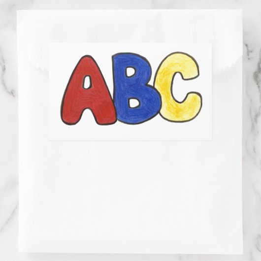 Primaire kleuren ABC Spelling Stickers leraar (Tas)
