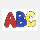 Primaire kleuren ABC Spelling Stickers leraar (Voorkant)