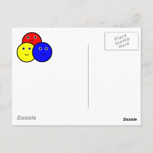 Primaire kleuren briefkaart (Achterkant)