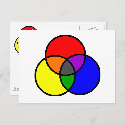 Primaire kleuren briefkaart (Voorkant / Achterkant)