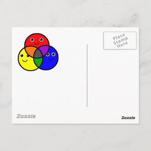 Primaire kleuren briefkaart (Achterkant)
