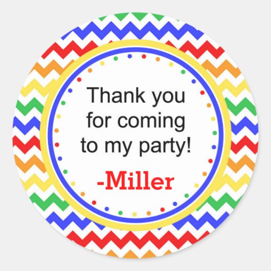 Primaire kleuren Chervon Sticker (Voorkant)